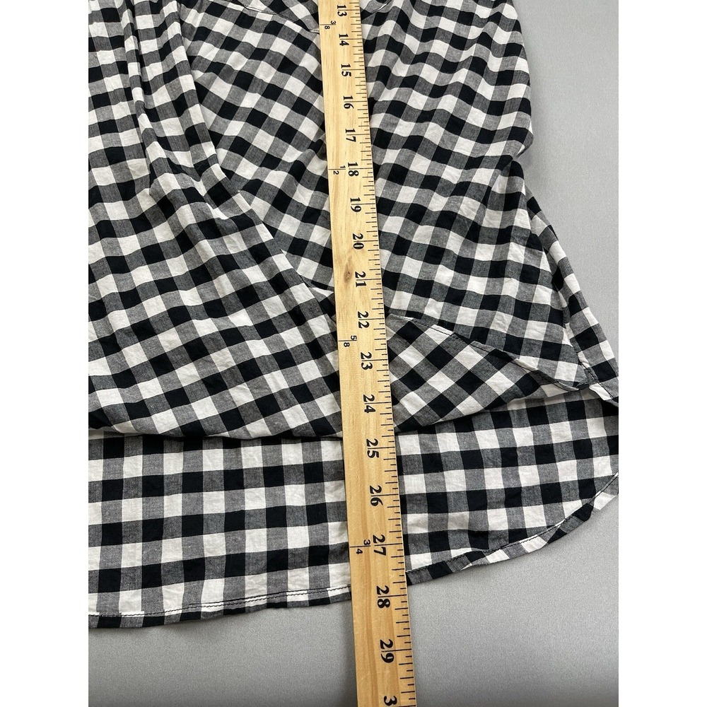 Michael Kors Womens Shirt 12 Gingham Plaid Buffalo Check Wrap Country Festival - Picture 7 of 9